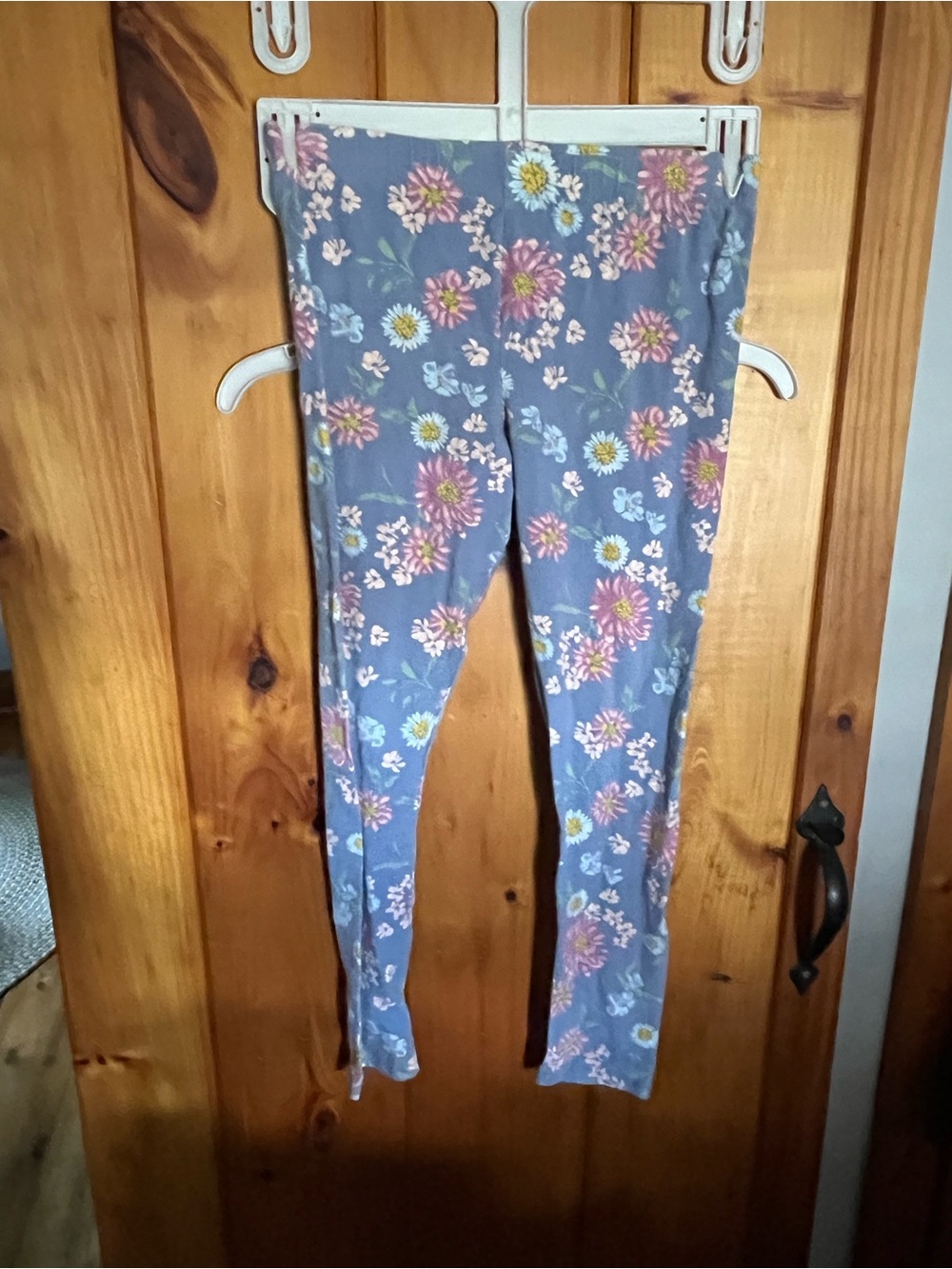 OshKosh B'gosh Gray Floral Stretch Leggings